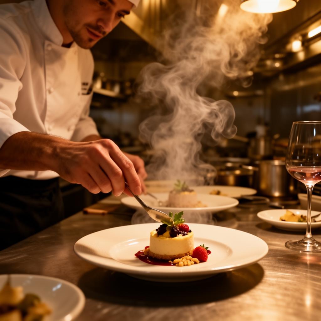 Chef profesional emplatando